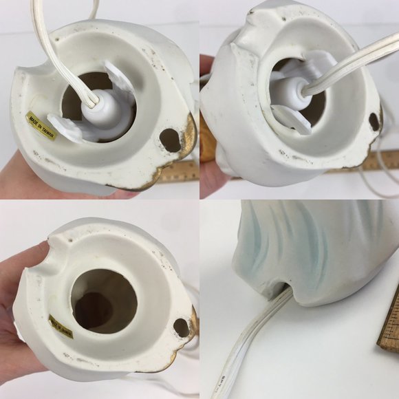 Vtg Christmas Angel w Wings Candle Ceramic Josef Originals Night Light Plugin - Picture 6 of 11